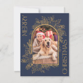 アーチエレガントド海軍ブルー金ゴールド写真 シーズンカード (正面)
