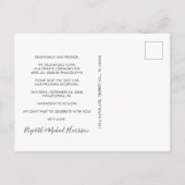 アーチエレガントフォトウェディングレセプション日付の保存 案内ポストカード (裏面)