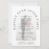 アーチエレガントフォトオーバーレイ結婚式レセプション 招待状 (正面)