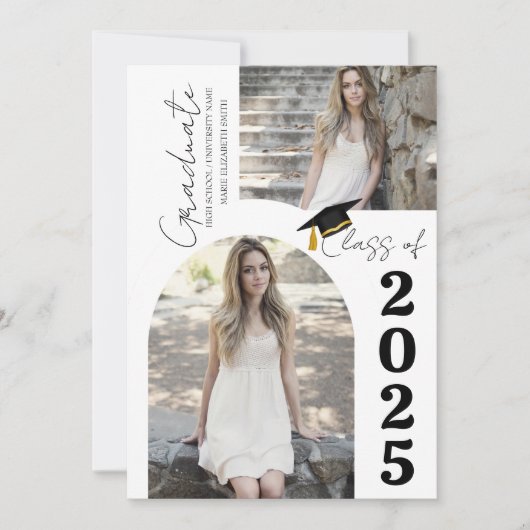 アーチエレガントフォトカレッジ高校卒業 案内状 (正面)