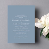 アーチエレガントフォトダスティブルーカジュアルズ結婚 招待状