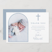 アーチエレガントフォトダスティブルーバプテスマ サンキューカード (正面/裏面)