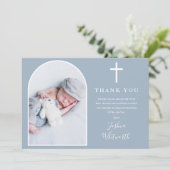 アーチエレガントフォトダスティブルーバプテスマ サンキューカード (スタンド正面)