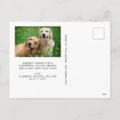 アーチエレガントフォトメリークリスマスブルゴーニュ シーズンポストカード (裏面)