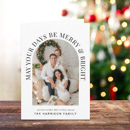 アーチエレガントフォト明るいメリークリスマス カード