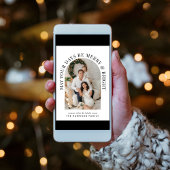 アーチエレガントフォト明るいメリークリスマス カード