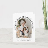 アーチエレガントフォト明るいメリークリスマス カード (正面)