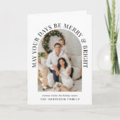 アーチエレガントフォト明るいメリークリスマス カード (正面)