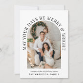 アーチエレガントフォト明るいメリークリスマス シーズンカード (正面)