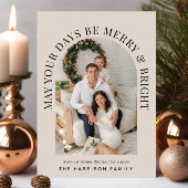 アーチエレガントフォト明るいメリークリスマス シーズンカード