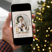 アーチエレガントフォト明るいメリークリスマス シーズンカード