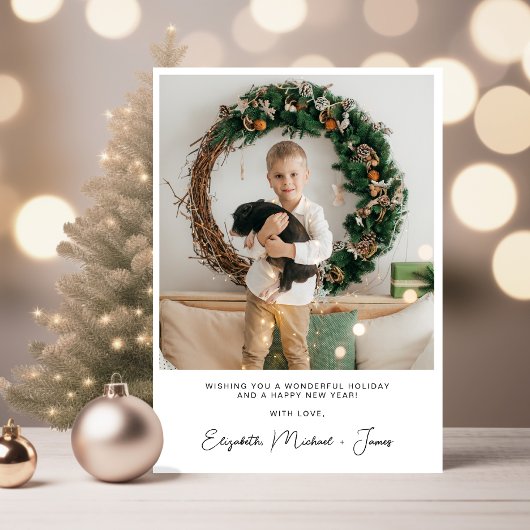 アーチエレガントフォト明るいメリークリスマス シーズンカード