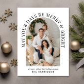 アーチエレガントフォト明るいメリークリスマス シーズンポストカード