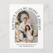 アーチエレガントフォト明るいメリークリスマス シーズンポストカード (正面)