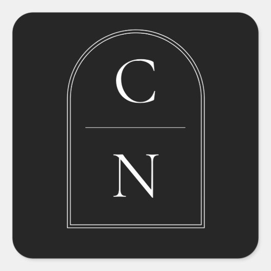 アーチエレガントモノグラム封筒用シール スクエアシール (正面)