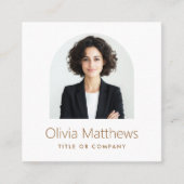 アーチエレガントー写モダン真プロフェッショナルミニマル スクエア名刺 (正面)