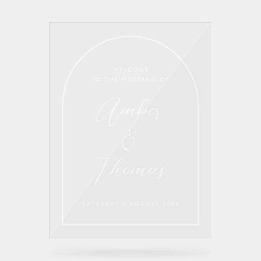 アーチエレガントー結婚ウェルカムアクリル標識 アクリルサイン (正面)