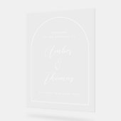 アーチエレガントー結婚ウェルカムアクリル標識 アクリルサイン (傾斜)