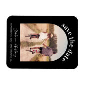 アーチエレガント型フレーム写真日付磁石を保存 マグネット (横)