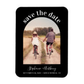 アーチエレガント型フレーム写真日付磁石を保存 マグネット (縦)