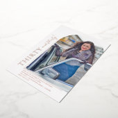 アーチエレガント形30および写気のあるそぶりをした真バラ金ゴールド 箔招待状 (回転した状態)