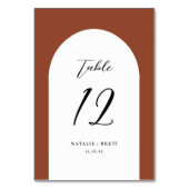 アーチエレガント結婚ス | Terracottaテーブル番号 テーブルナンバー (正面)