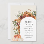 アーチオータムカボチャブライダルシャワー招待 招待状 (正面)