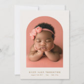 アーチカスタムー光シンプルベビー誕生 案内状 (正面)