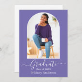 アーチカリフモダンラクの卒業式 案内状 (正面/裏面)