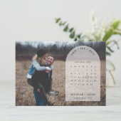 アーチカレンダー写真 保存日招待状 招待状 (スタンド正面)