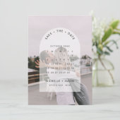 アーチカレンダー写真 保存日招待状 招待状 (スタンド正面)