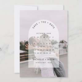 アーチカレンダー写真 保存日招待状 招待状