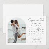 アーチカレンダー写真 保存日招待状 招待状 (正面/裏面)