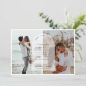 アーチカレンダー写真 保存日招待状 招待状 (スタンド正面)