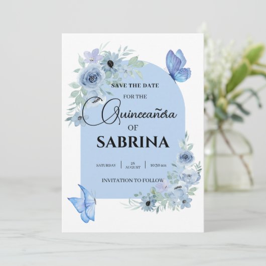 アーチキンセアニェラフローラベビーブルー セーブザデート (スタンド正面)