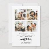 アーチクリスマスカード、レトロモダンホリデーカード シーズンカード (裏面)