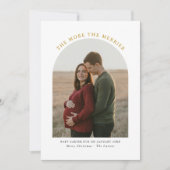 アーチクリスマメリース妊娠金ゴールドが多い シーズンカード (正面)