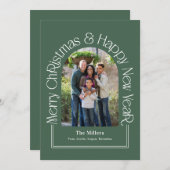 アーチグリーティングエディタブルカラーホリデーカード シーズンカード (正面/裏面)