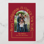 アーチグリーティングリアルホイルクリスマスホリデーカード 箔シーズンカード (正面)