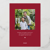 アーチグリーティングリアルホイルクリスマスホリデーカード 箔シーズンカード (裏面)