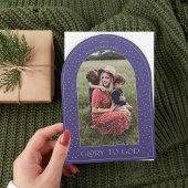 アーチグローリートゥゴッド金ゴールドスターズホリデーフォトカード 招待状