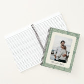 アーチコンテンポラリーラインアートのセージパーソナライズされた写真 ノートブック (内部)