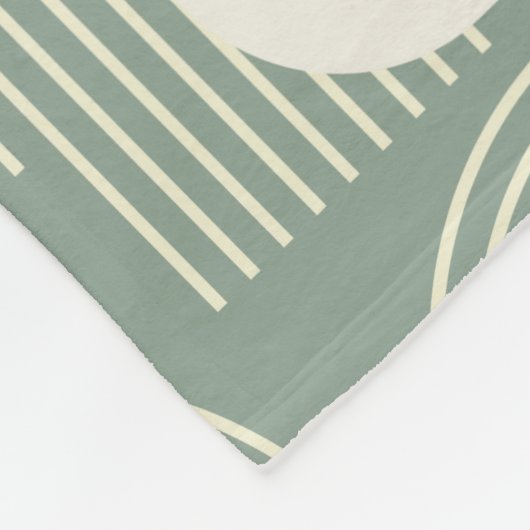 アーチコンテンポラリーラインアートのセージパーソナライズされた写真 フリースブランケット (角)