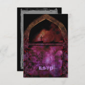 アーチゴシック結婚の 出欠カード (正面/裏面)