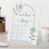 アーチスクリプト私たちの愛の物語ペデスタルサイン 台座サイン (インサイチュ)