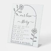 アーチスクリプト私たちの愛の物語ペデスタルサイン 台座サイン (正面)