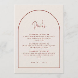 アーチスクリプミニマルトクリーム&テラコッタドリンクメニュー メニュー