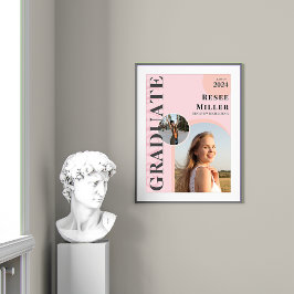 アーチスタイリッシュト写真卒業記念 ポスター