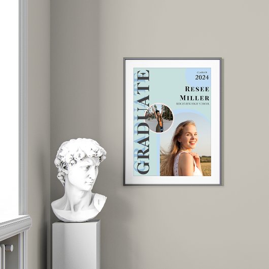アーチスタイリッシュト写真卒業記念 ポスター