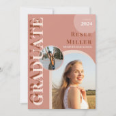 アーチスタイリッシュフォト卒業パーティー招待状 招待状 (正面)